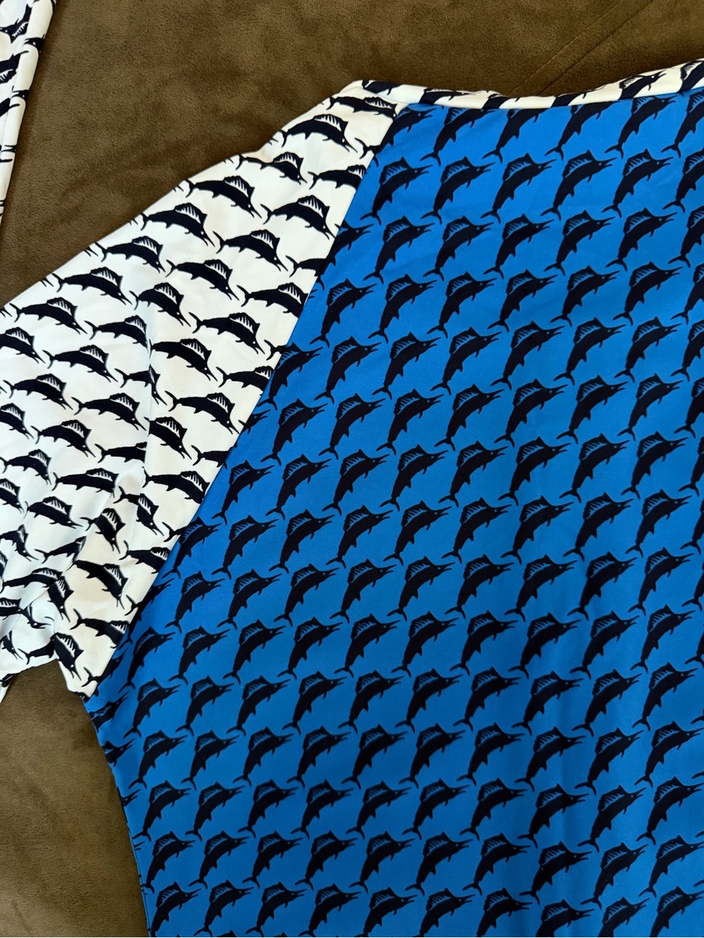 Tommy Bahama Blue Marlin Zip-Front Swim Rash Guard Top UPF 50+ - Picture 4 of 7